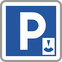Panneau carré stationnement gratuit limité disque 900 Ecolign C1b cl1 - NADIA SIGNALISATION - CAR900E1C1b