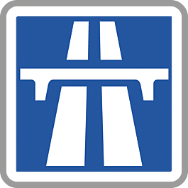 Panneau carré Début section autoroute 900 Ecolign C207 cl1 - NADIA SIGNALISATION - CAR900E1C207