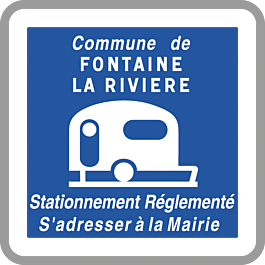 Panneau carré Stationnement caravanes autocaravanes 700 Ecolign C23 cl1 - NADIA SIGNALISATION - CAR700E1C23