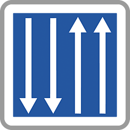 Panneau carré présignalisation créneau dépassement 900 Ecolign C29a cl1 - NADIA SIGNALISATION - CAR900E1C29a