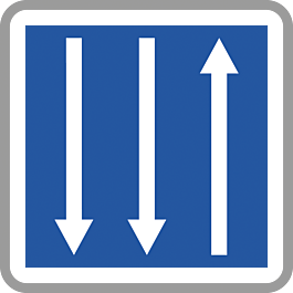 Panneau carré section route trois voies 900 Ecolign C29c cl1 - NADIA SIGNALISATION - CAR900E1C29c
