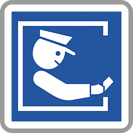 Panneau carré paiement auprès d'un péagiste 700 Ecolign C64a cl2 - NADIA SIGNALISATION - CAR700E2C64a