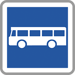 Panneau carré arrêt autobus interdiction arrêt et stationnement 350 C6 cl1 - NADIA SIGNALISATION - CAR350E1C6
