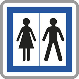 Panneau carré Toilettes ouvertes au public 500 Ecolign CE12 cl1 - NADIA SIGNALISATION - 1011012