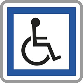 Panneau carré Installations Accessibles PMR 500 Ecolign CE14 cl1 - NADIA SIGNALISATION - 1011005