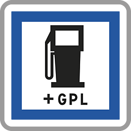 Panneau carré carburant ouvert GPL 24/7 distribution 350 CE15c cl1 - NADIA SIGNALISATION - CAR350E1CE15c