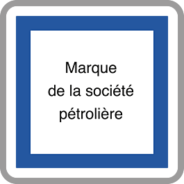 Panneau carré distribution carburant 24h/7j 350 CE15e cl1 - NADIA SIGNALISATION - CAR350E1CE15e