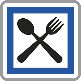 Panneau carré Restaurant ouvert 7j/7 900 Ecolign CE16 cl2 - NADIA SIGNALISATION - CAR900E2CE16