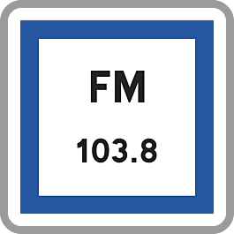 Panneau carré Fréquence Émission Station Radio 700 Ecolign CE22 cl2 - NADIA SIGNALISATION - CAR700E2CE22