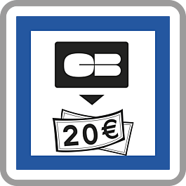 Panneau carré Distributeur de billets de banque 900 Ecolign CE25 cl2 - NADIA SIGNALISATION - CAR900E2CE25