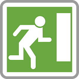 Panneau carré issue de secours droite 900 Ecolign CE30a cl1 - NADIA SIGNALISATION - CAR900E1CE30a