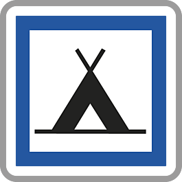 Panneau carré terrain de camping pour tentes 350 CE4a cl1 - NADIA SIGNALISATION - CAR350E1CE4a