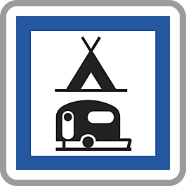 Panneau carré Terrain de camping pour tentes, caravanes 350 Ecolign CE4c cl1 - NADIA SIGNALISATION - CAR350E1CE4c