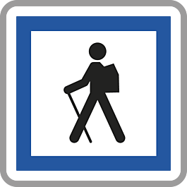 Panneau carré Point de départ d’un itinéraire pédestre 350 ECOLIGN CE6a cl2 - NADIA SIGNALISATION - CAR350E2CE6a