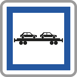 Panneau carré Gare auto / train 900 Ecolign CE8 cl1 - NADIA SIGNALISATION - CAR900E1CE8