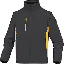 VESTE DE TRAVAIL SOFTSHELL GRISE MANCHES AMOVIBLES - DELTA PLUS - MYSE2GJ0