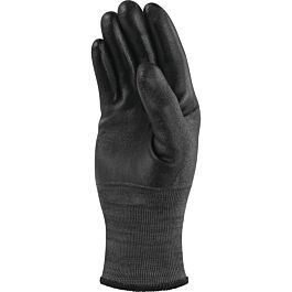 GANT ANTISTATIQUE TRICOT DELTANOCUT®/CARBONE - PAUME ENDUITE PU - JAUGE 18 DELTA PLUS - VECUTB05GR