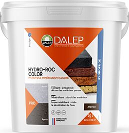 Hydrofuge Minéralisant Coloré HYDRO-ROC COLOR MARRON - Seau 20 L DALEP - 1.02.0027.06