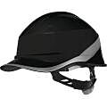 Casque de chantier noir ventilé forme casquette baseball - serrage rotor DELTA PLUS - D020DIAM6WTR0