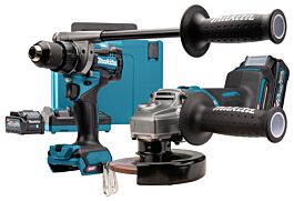 Ensemble de 2 machines MAKITA 40 V max Li-Ion 4 Ah XGT (DF001G + GA005G) DK0124G201
