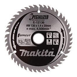 LAME CARBURE EFFICUT 136x20x45T MAKITA - E12136