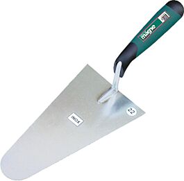 Truelle Ronde NESPOLI 22 Cm - Manche Bois FSC, Lame Acier Trempé - Outil Professionnel Maçonnerie Bricolage