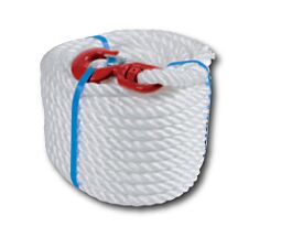 CORDE POLYPROPYLENE 30M Diam.22MM AVEC CROCHET POUR POULIE FORGES DE MAGNE - 383440