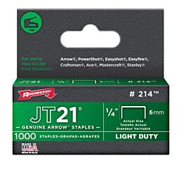 1000 Agrafes 8 Mm Arrow JT21 - Pour Agrafeuses JT21, T27 Et Easyfire
