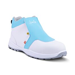Chaussures hautes de sécurité HOT MOON S2 SRC ESD blanches/bleues - GASTON MILLE - MHHE2