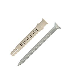 50 chevilles longue expansion nylon - vis tf - acier zingué - Ø8x80mm - SCELL-IT - EX-91013408080
