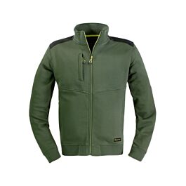 SWEAT-SHIRT SLICK FERMETURE ECLAIR LONGUE VERT - KAPRIOL