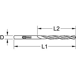 Lot de 5 forets HSS-G meulés, Ø12,7 mm KSTOOLS - 3302127
