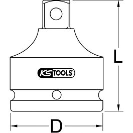 Douille tournevis à chocs 6 pans 1'', 19 mm KSTOOLS - 4500477
