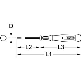 Tournevis électronique à douille 6 pans, 4,5 mm KSTOOLS - 5007733