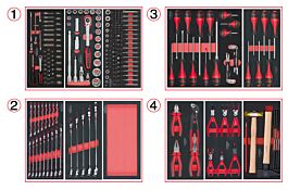 Composition d'outils 4 tiroirs pour servante, 241 pièces KS TOOLS - 714.0241
