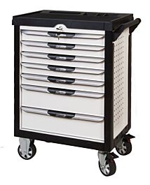 Servante ULTIMATE blanche 7 tiroirs équipée de 173 outils KS TOOLS - 803.7173