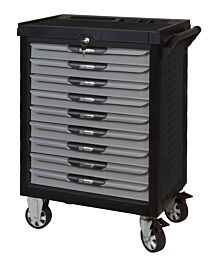 Servante ULTIMATE grise et noire 9 tiroirs équipée de 241 outils KS TOOLS - 816.9241