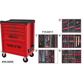 Servante RACING 5 tiroirs équipée de 311 outils KSTOOLS - 855.5311
