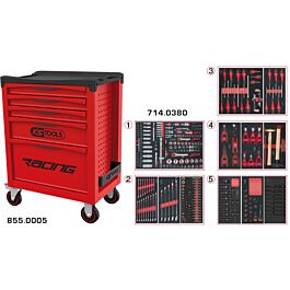Servante RACING 5 tiroirs équipée de 384 outils KSTOOLS - 855.5380
