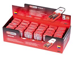 Présentoir de jeu d'embouts de vissage TORX- TX percé à code couleur TORSIONpower KS TOOLS - 918.3020D