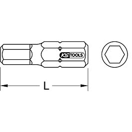 Embout 6 pans TORSIONpower 6 mm KSTOOLS - 9183420