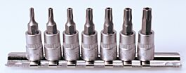 Rail de 7 douilles tournevis ULTIMATE® TORX® percé KS TOOLS - 922.1499