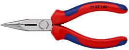 Pince a bec 1/2 rond 140mm av. tranchant KNIPEX - 25 02 140