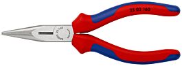 Pince a bec 1/2 rond 160mm av. tranchant KNIPEX - 25 02 160