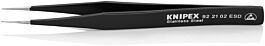 Pince brucelle inox 110mm lisse extra-fine ESD KNIPEX - 922102ESD