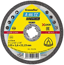 25 Disques à tronçonner KT SPECIAL A46TZ S GER 125X1,6X22,23 X-L KLINGSPOR - 351256