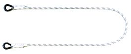 Longe de sécurité lg. 1,5m non réglable corde tressé d.12mm EN354 LEVAC - 3802B15