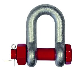Manille droite h.r. galva cmu 25 t axe boulonné +goupille LEVAC - 5221N
