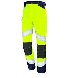 PANTALON FLUO TECH JAUNE FLUO / DARK BLUE HAUTE VISIBILITE CEPOVETT - 22-9082-8267-2096