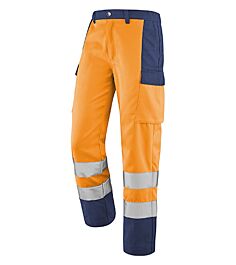 PANTALON FLUO BASE XP ORANGE FLUO / MARINE HAUTE VISIBILITE CEPOVETT - 22-9B81-3047-404
